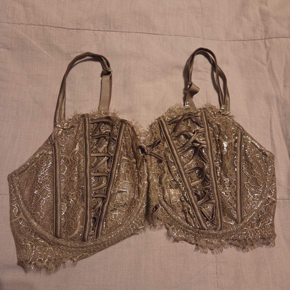 Victoria's Secret Gold Lace Bra